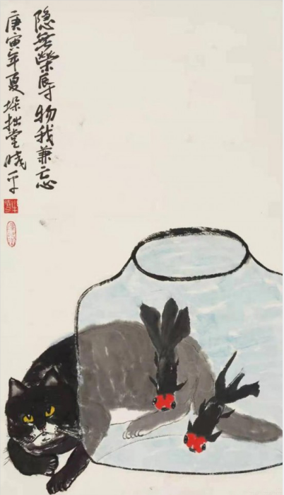 名家作品鉴赏---书画家牟晓平与他笔下的猫